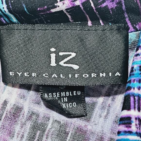 IZ Byer California Blouse Cowl Neck Short Sleeve Keyhole Back Women's Size S - Picture 4 of 5